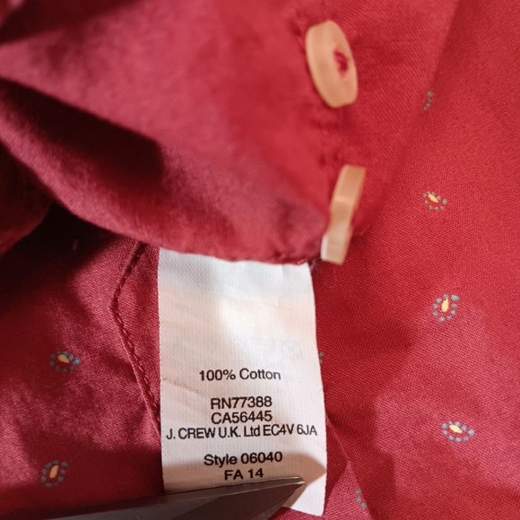 J Crew Shirt Mens M Button Down Multicolor Long Sleeve Print Pocket - Picture 9 of 9